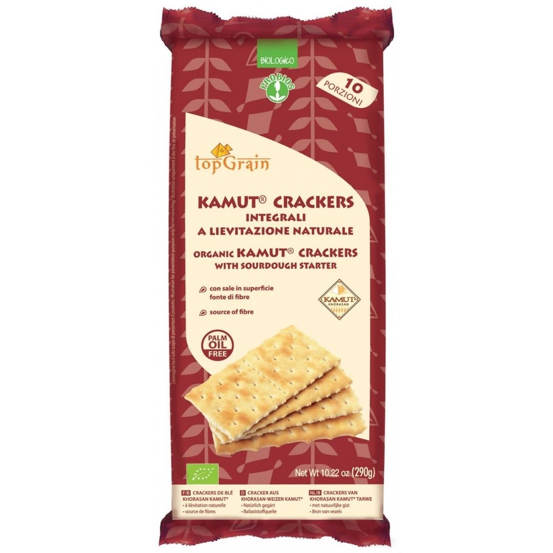 KAMUT® CRACKERS A LIEVITAZIONE NATURALE - SALATI IN SUPERFICIE